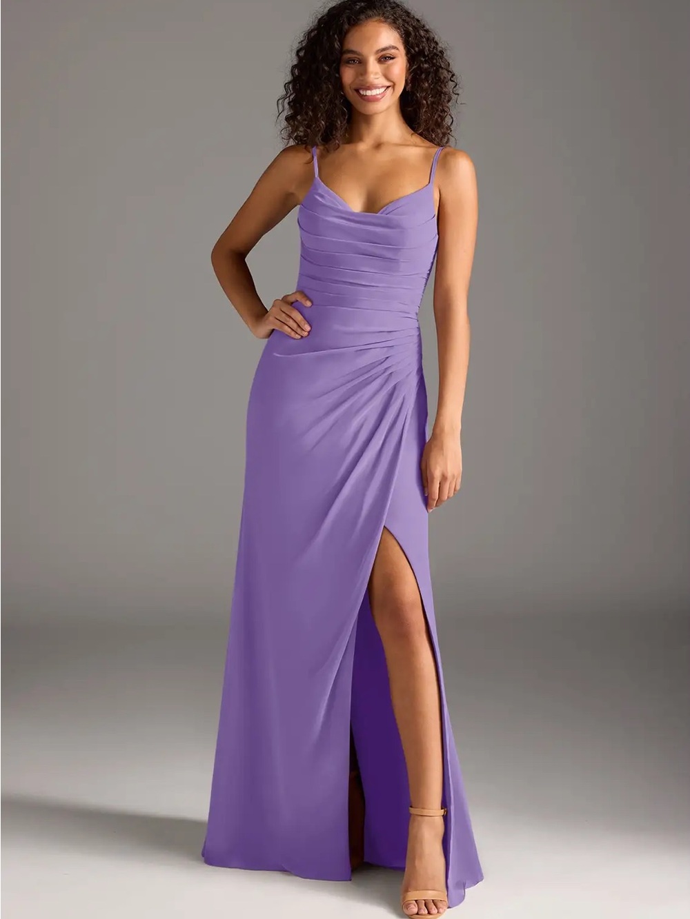 Azazie Deandra Gown in Tahiti (Purple)